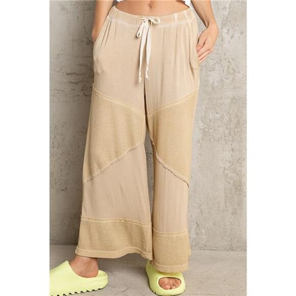 POL Elastic Waistband Wide Leg Pants with Drawstring - Picture 2 of 6